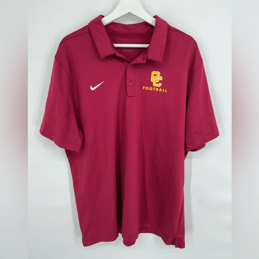 Nike‎ Carroll College Saints Football Polo Shirt – Men’s XL – Maroon Gold – NCAA